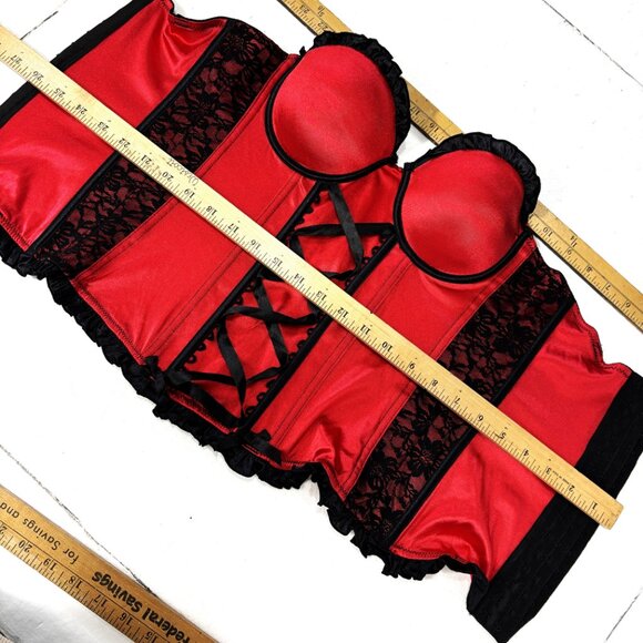 Morbid Threads Y2K Red & Black Corset Sz 34B - Picture 8 of 13